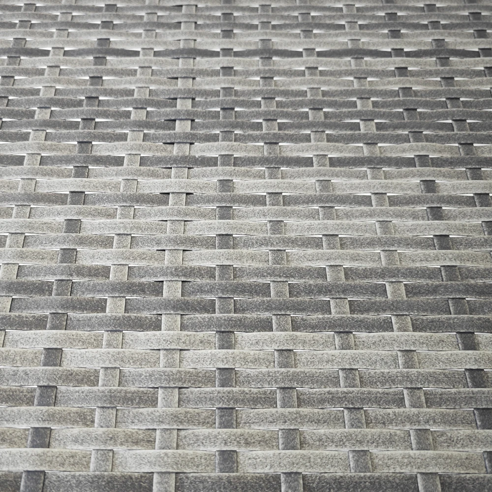 Outsunny balkono stalas, sodo pagalbinis staliukas, sodo baldai, pusapvalis, poliratanas, metalas, pilkas, 100 x 50 x 74 cm
