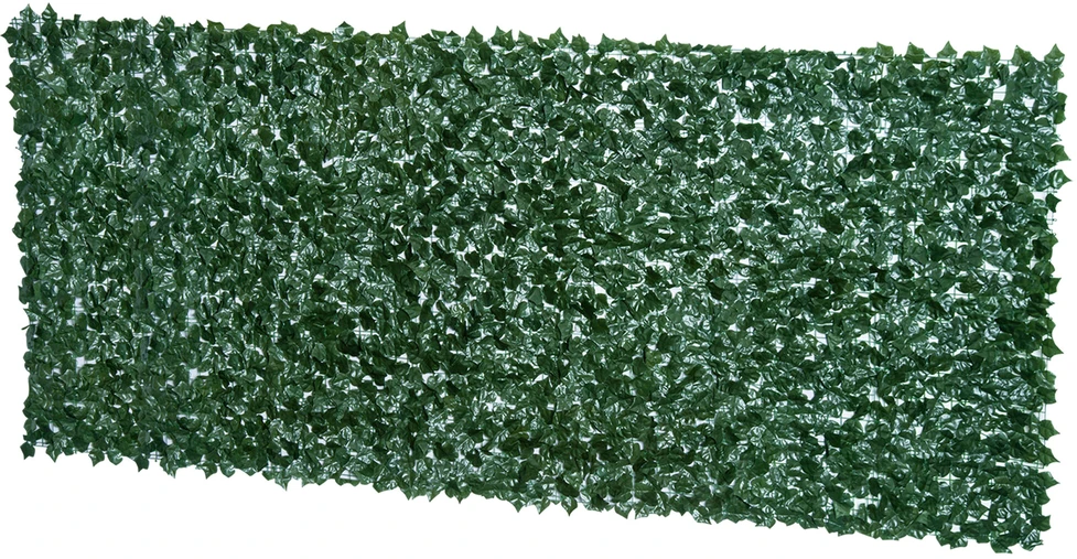 Outsunny dirbtinė gyvatvorė, privatumo skydas, sienų dekoracija, tamsiai žalia, 300 x 150 cm