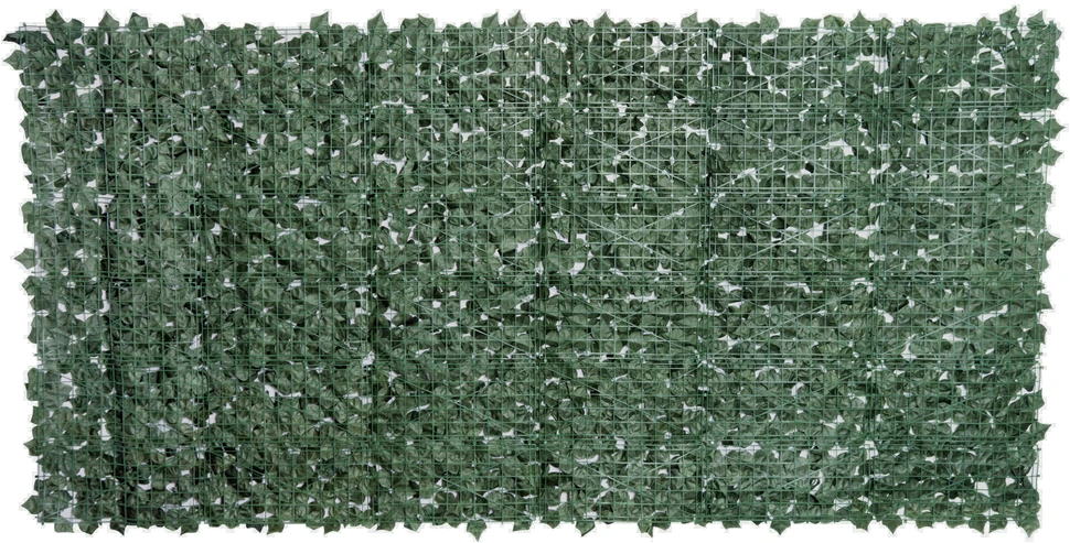 Outsunny dirbtinė gyvatvorė, privatumo skydas, sienų dekoracija, tamsiai žalia, 300 x 150 cm