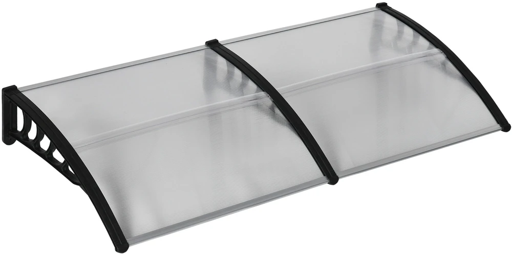 Outsunny stogelis durims 200 x 96 x 27 cm, apsauga nuo UV spindulių, lietaus ir saulės, aliuminis, juodas | Aosom