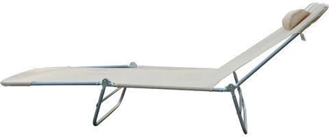 „Outsunny“ gultas, sodo gultas, poilsio gultas, paplūdimio gultas, dviejų kojų gultas, 4 spalvos (kreminė)