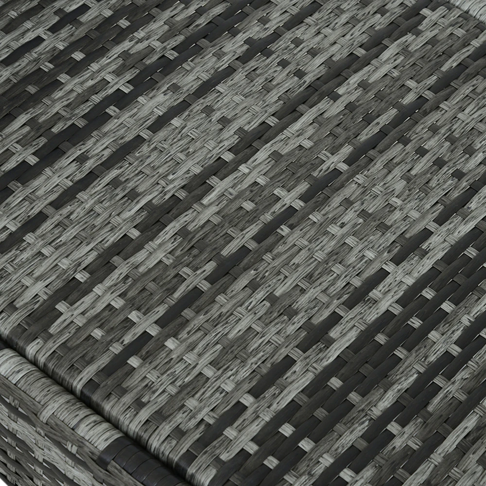 Outsunny sodo gultas, poliratanas ir metalas, pilkas, 200x73x30-103 cm