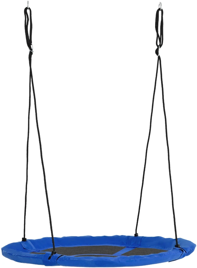 Outsunny gandro lizdo tipo sūpynės, Ø110cm, 150kg, reguliuojamos, mėlynos, 3-12 metų