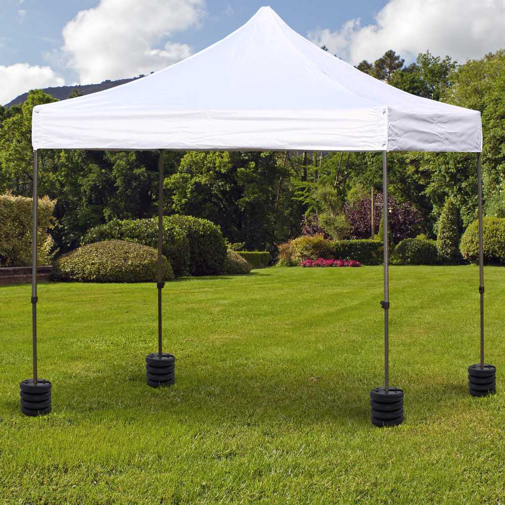 Outsunny Švenčių palapinės svoris, paviljono svoris iki 5kg, HDPE plastikas, juodas, Ø25x6cm