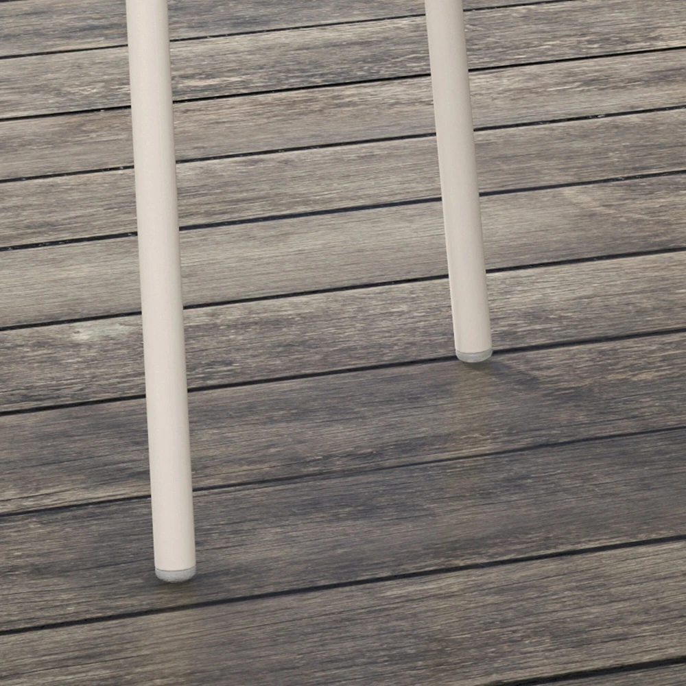 Outsunny sodo kėdžių rinkinys (4 vnt.), sudedamos terasos kėdės su atlošu ir porankiais, balkonų kėdės, valgomojo kėdės sodui, keliamoji galia iki 120 kg, pilkos spalvos