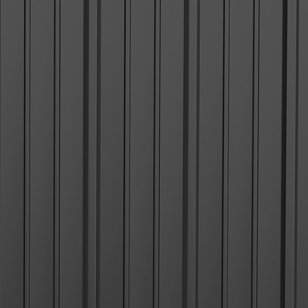 Outsunny sodo namelis 1,34 m², rakinama sodo spintelė su vienšlaičiu stogu iš cinkuoto plieno, 161,5x94,5x196 cm, juoda