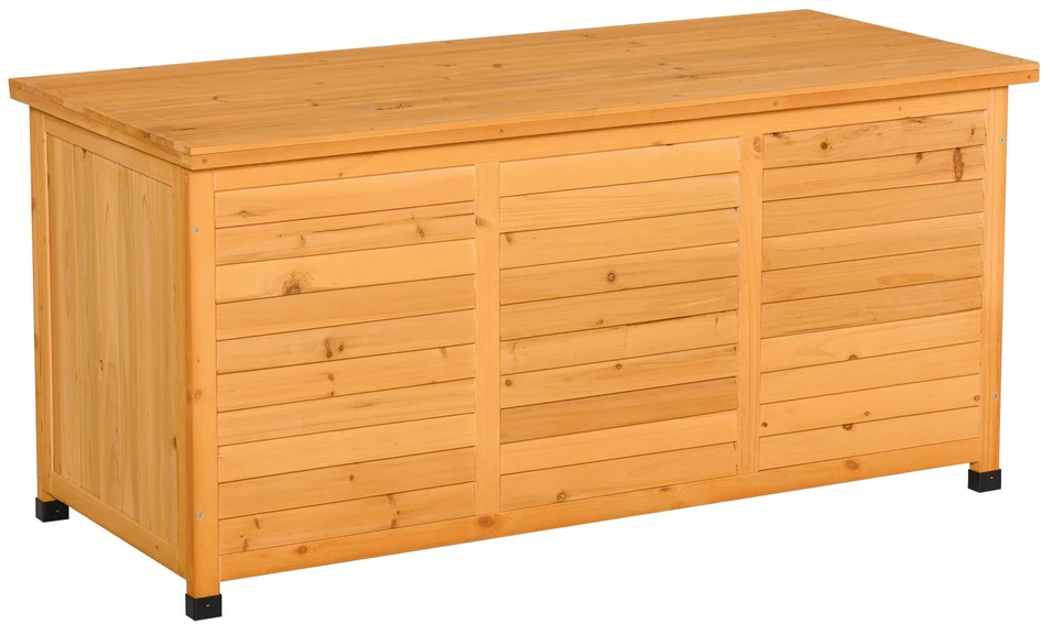 Outsunny sodo spintelė, įrankių namelis, vandeniui atspari, iš eglės medienos, patvari, didelė erdvė, 127 x 56 x 60 cm, geltona