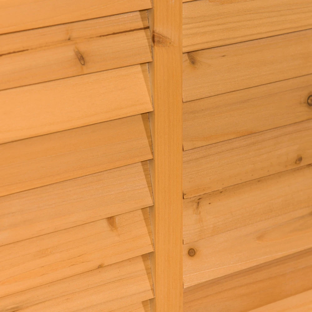 Outsunny sodo spintelė, įrankių namelis, vandeniui atspari, iš eglės medienos, patvari, didelė erdvė, 127 x 56 x 60 cm, geltona