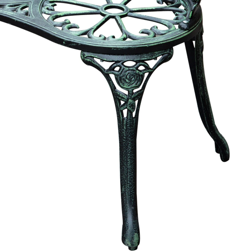 „Outsunny“ sodo suoliukas, parko suoliukas, sėdimas suoliukas, lauko baldai, 2 vietų, metalinis, 100 x 54 x 78 cm