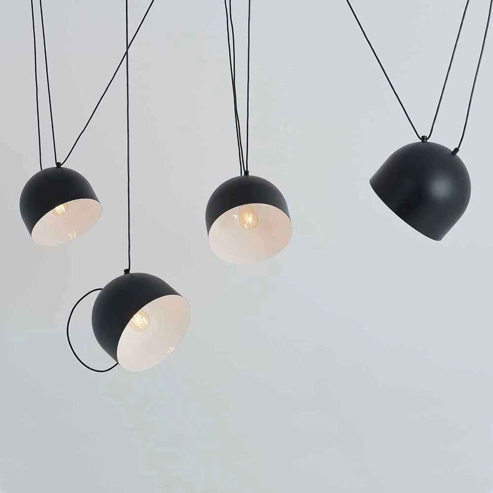 Pakabinamas šviestuvas Customform Pakabinami šviestuvai POPO L 4, juodi, Ø 23 cm