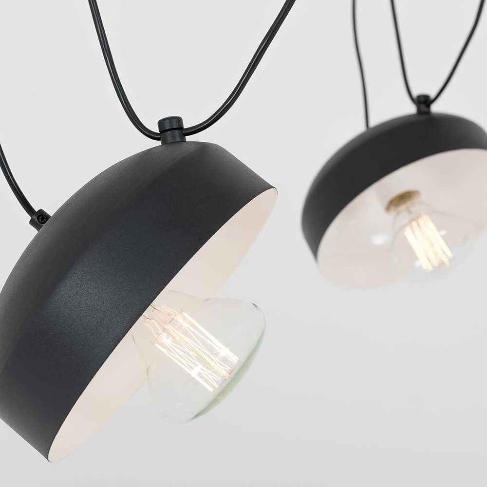 Pakabinamas šviestuvas Customform Lempos, POPO FLAT L 4, Juoda