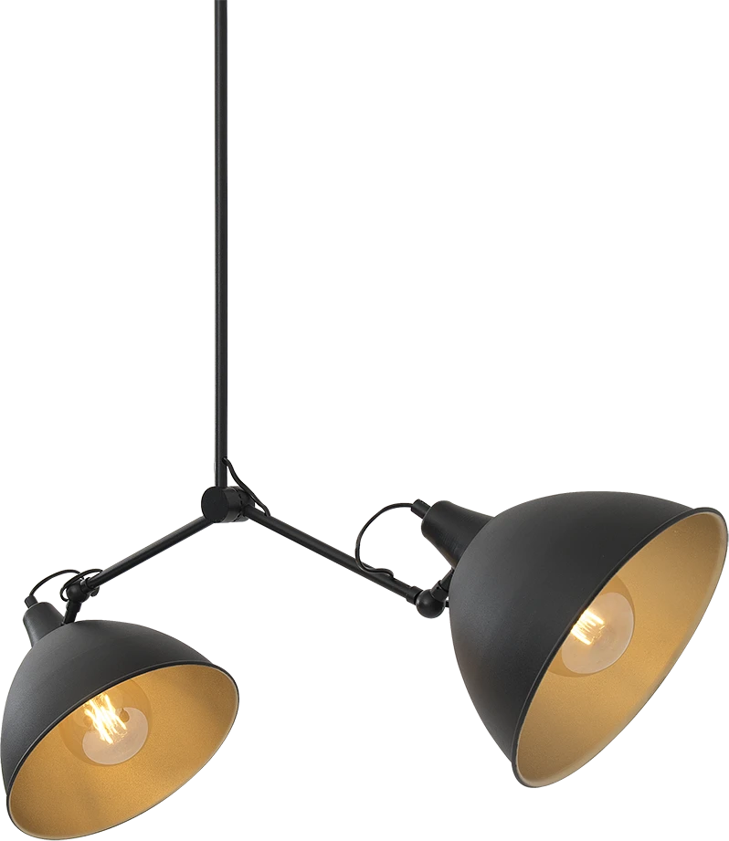Pakabinamas šviestuvas Customform Lempos, COBEN TWO HEAD, 1.04x1 m, Juoda