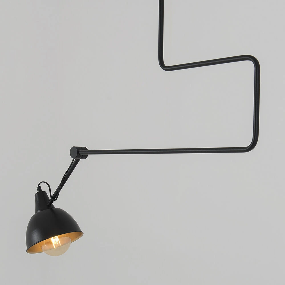 Pakabinamas šviestuvas Customform Lempos, COBEN WIDE, 0.59x1 m, Juoda