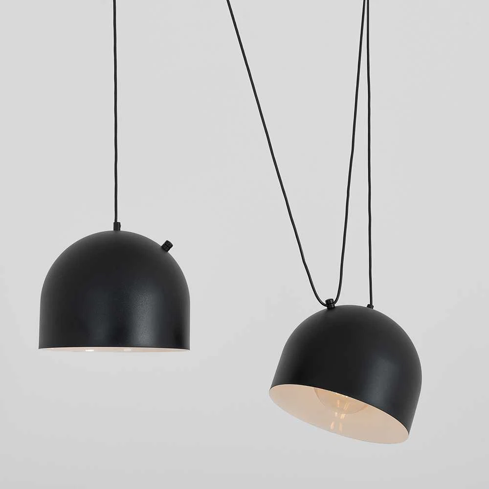 Customform Pakabinamas šviestuvas POPO L 2, juodas, Ø 23 cm