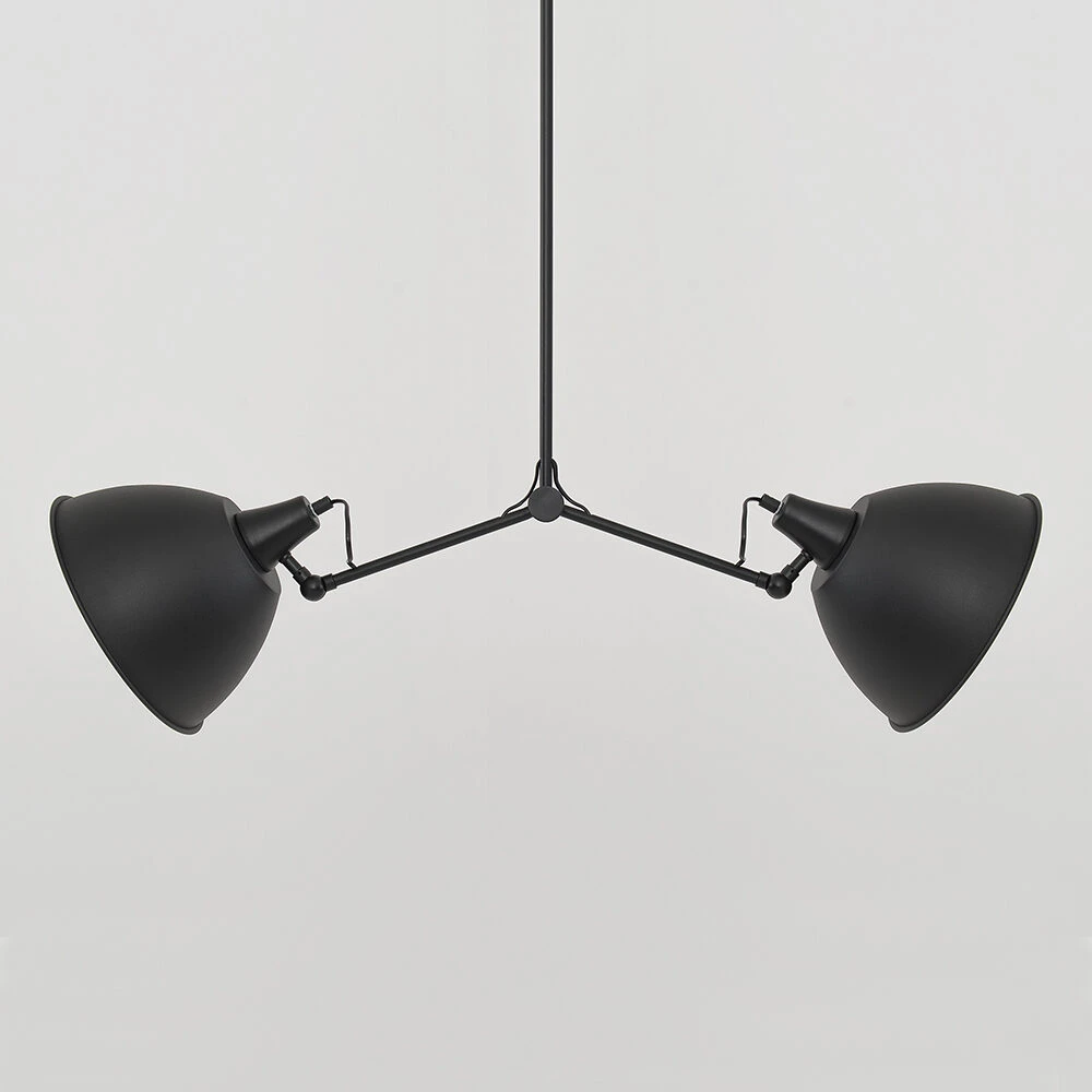 Pakabinamas šviestuvas Customform Lempos, COBEN TWO HEAD, 1.04x1 m, Juoda