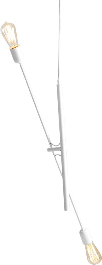 Pakabinamas šviestuvas Customform Lempos, TWIGO 2, 0.9x0.5 m, Balta