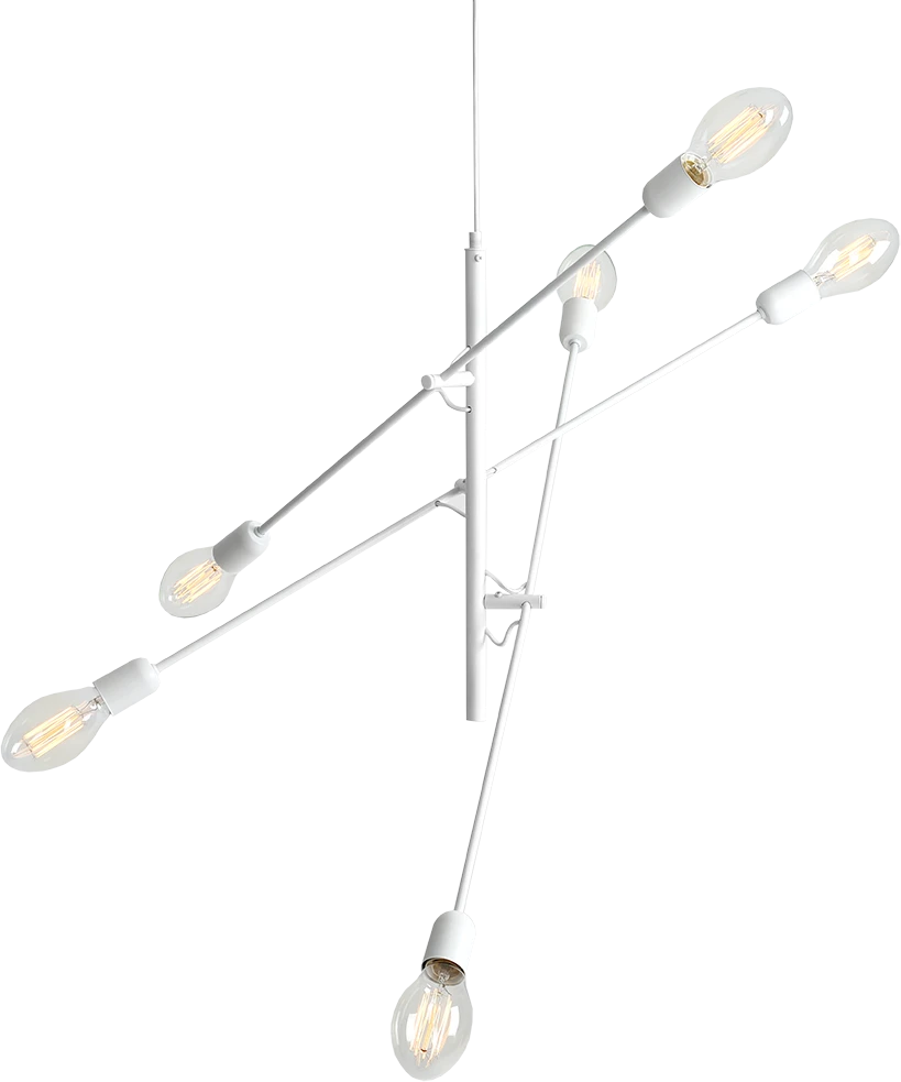 Pakabinamas šviestuvas Customform Lemputė, TWIGO 6, 901001.1x0.5 m, Balta