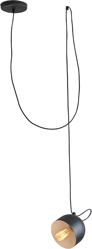 Pakabinamas šviestuvas Customform Lubų šviestuvas POPO 1, juodas, Ø 15 cm