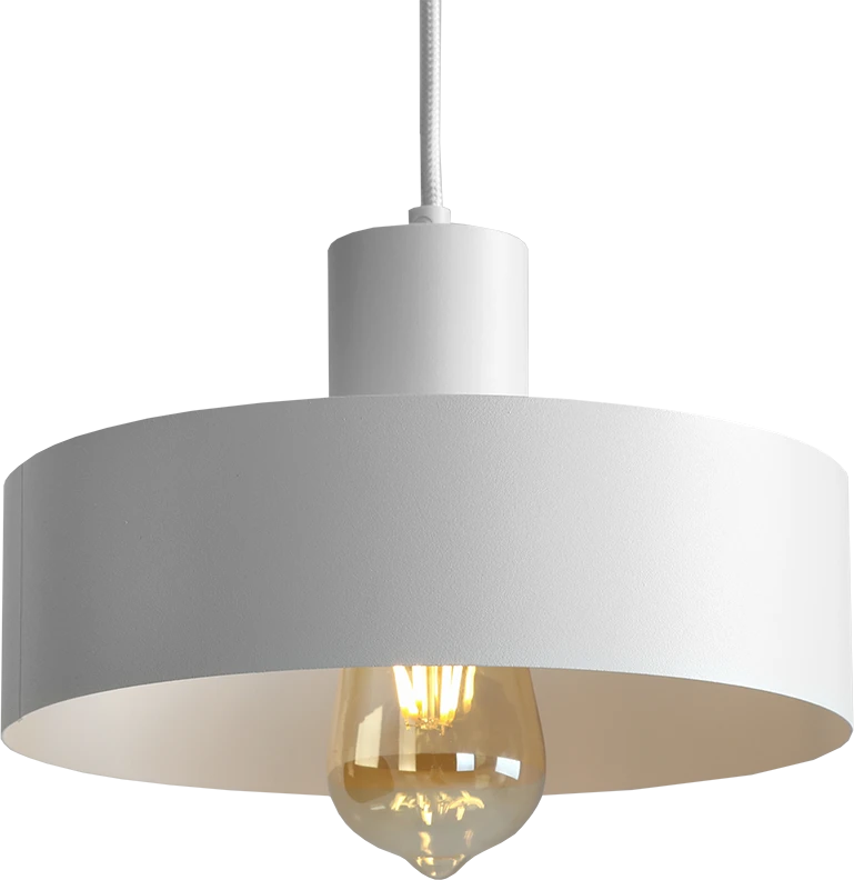 Pakabinamas šviestuvas Customform Lubų šviestuvas FAY 1 S, baltas, Ø 15 cm