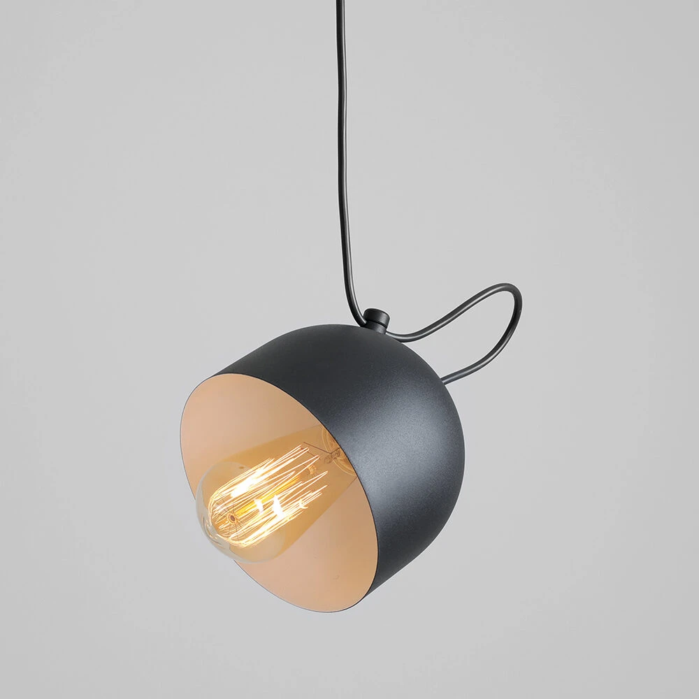 Pakabinamas šviestuvas Customform Lubų šviestuvas POPO 1, juodas, Ø 15 cm