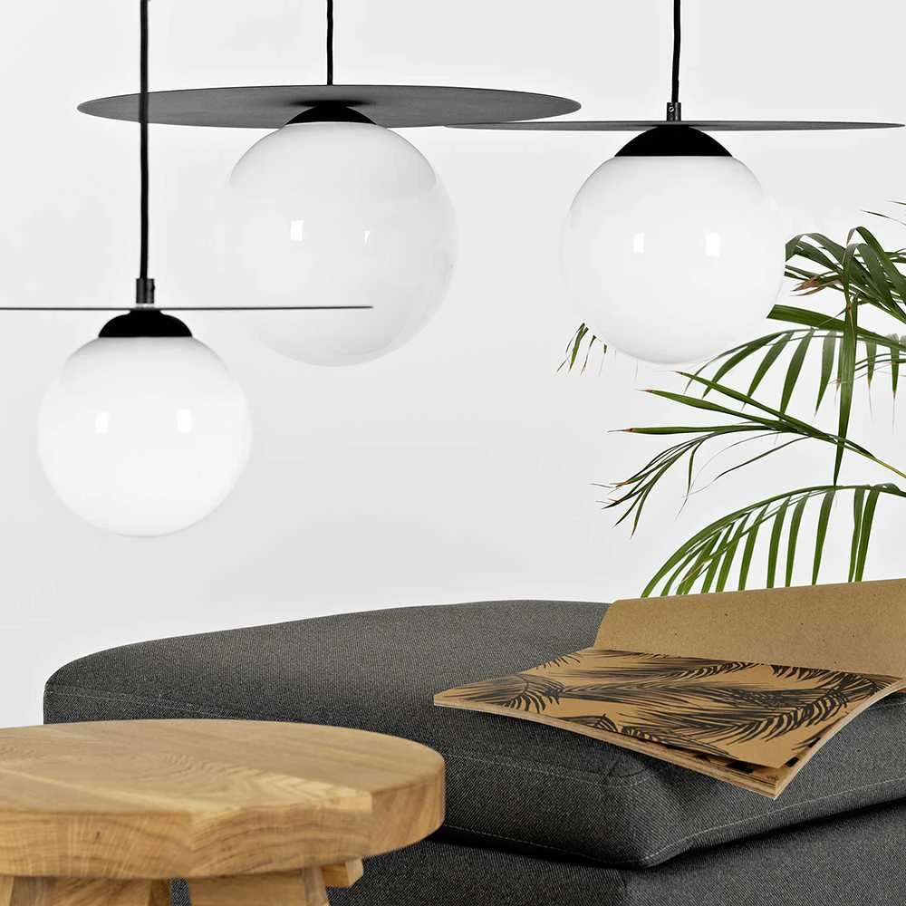 Pakabinamas šviestuvas Customform Pakabinama lempa, SKIVA BALL M, 0.21 m, Juoda