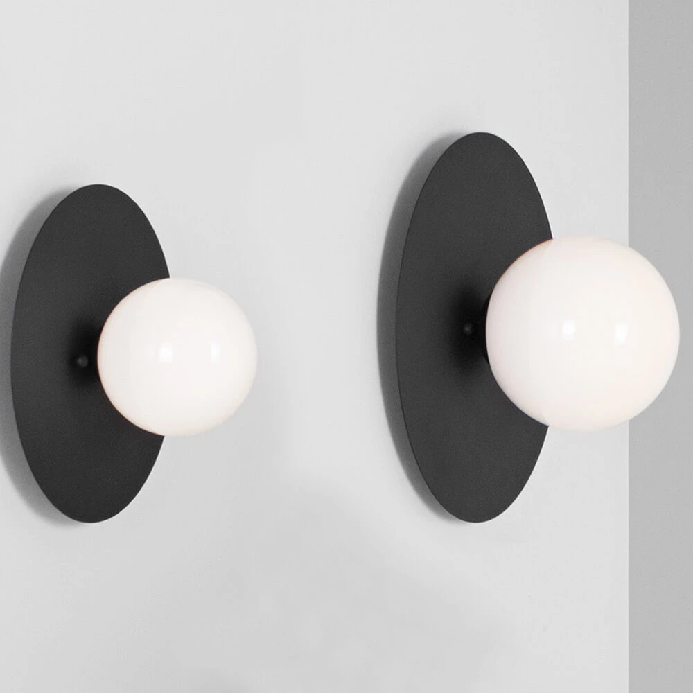 Pakabinamas šviestuvas Customform Sieninė lempa, SKIVA BALL M, 0.24x0.4 m, Juoda