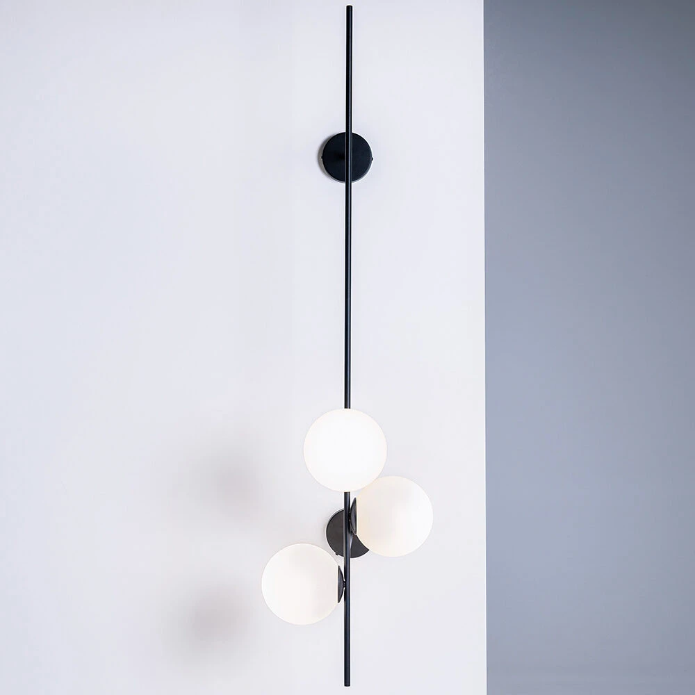 Pakabinamas šviestuvas Customform Sieninė lempa, BOBLER 2connect, 0.5x0.42x1.5 m, Juoda