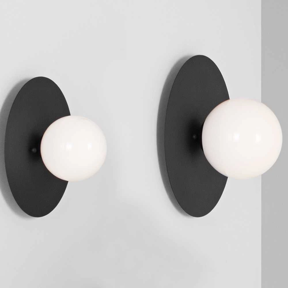 Pakabinamas šviestuvas Customform Sieninis žibintas, SKIVA BALL S, 0.17x0.3 m, Juodas