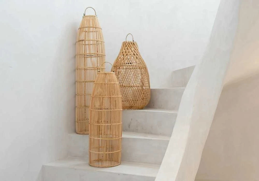 Pakabinamas šviestuvas Bazaar Pendalas, Žuvų gaudyklė, 0,23x0,23x0,9 m, Natūralus