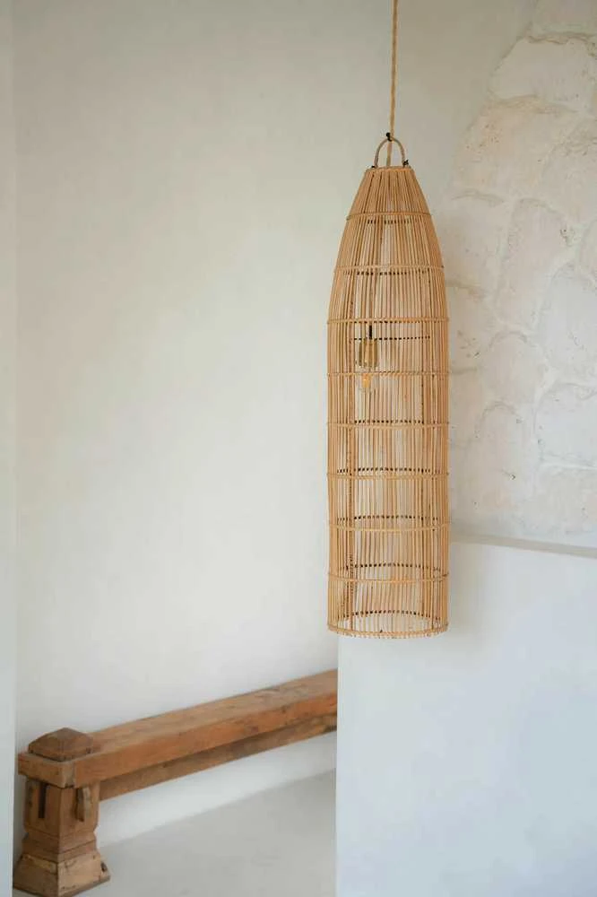 Pakabinamas šviestuvas Bazaar Pendalas, Žuvų gaudyklė, 0,23x0,23x0,9 m, Natūralus