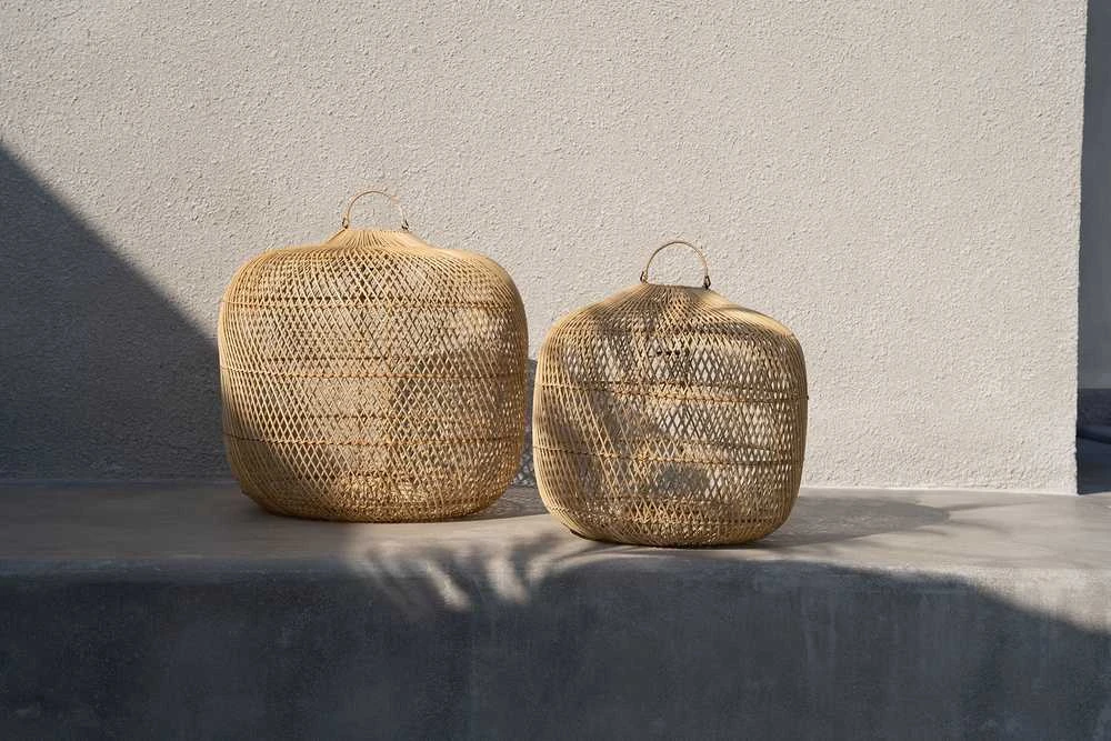 Pakabinamas šviestuvas Bazaar Pendantas, Batu Bolong, 0,58x0,58x0,55 m, Natūralus