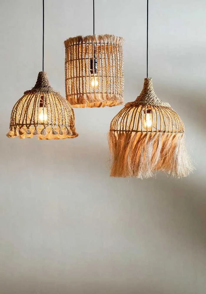 Pakabinamas šviestuvas Bazaar Pendelis, Abakas šalmuotas frančių gija, 0,31x0,31x0,33 m, Natūralus
