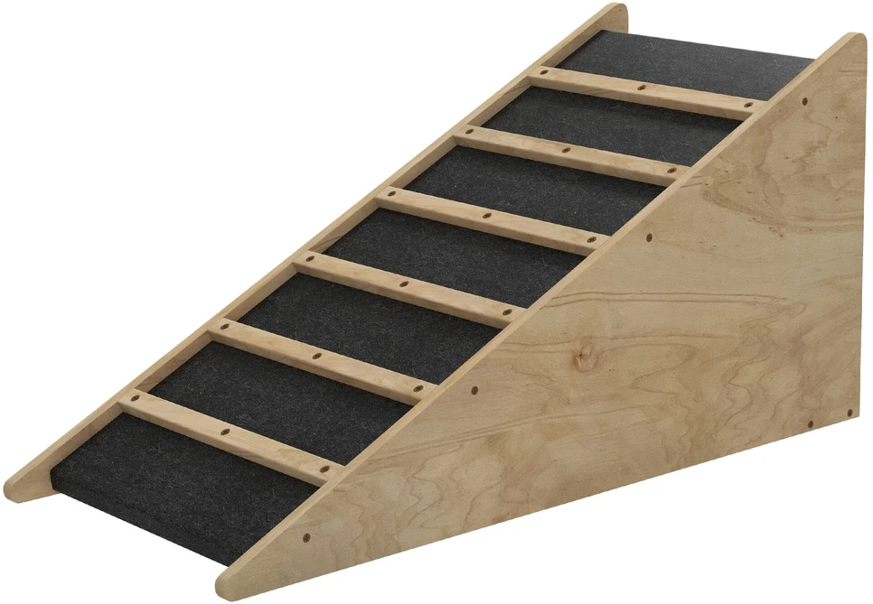 PawHut šunų rampa, neslidi naminių gyvūnėlių rampa automobiliui, įlipimo pagalba vidutinio dydžio šunims iki 20 kg, 90x40x45 cm