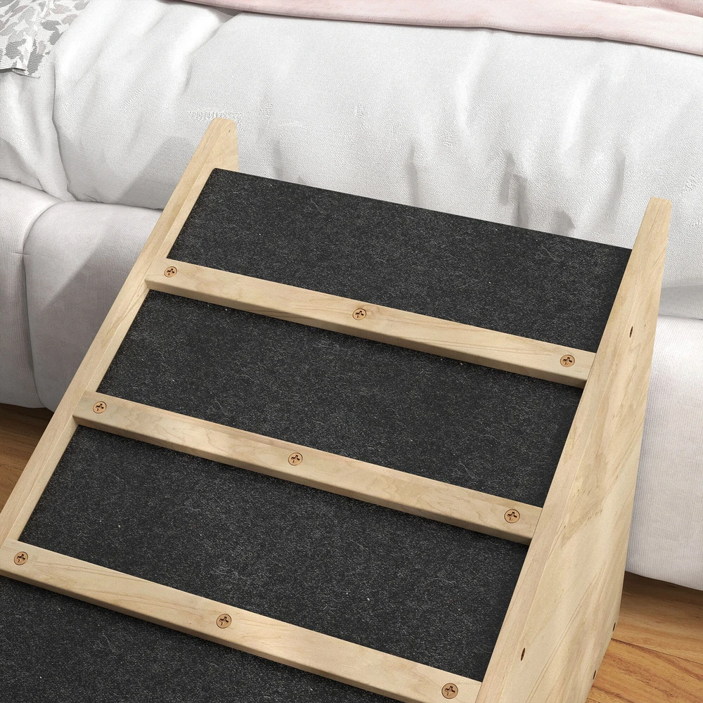 PawHut šunų rampa, neslidi naminių gyvūnėlių rampa automobiliui, įlipimo pagalba vidutinio dydžio šunims iki 20 kg, 90x40x45 cm