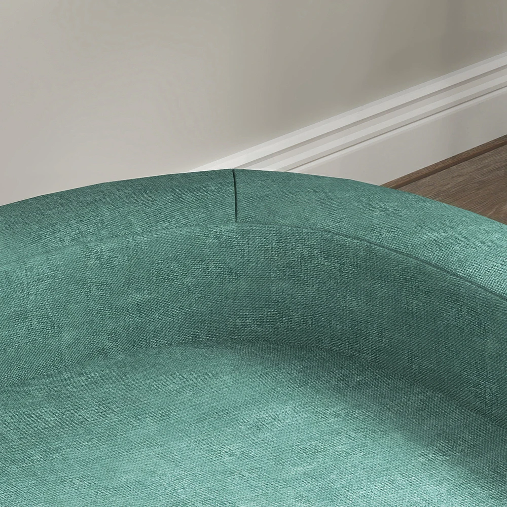 PawHut šunų sofa, patogi sofa augintiniams su pagalve, ideali dideliems šunims, pakeltas dizainas, medinės kojelės, žalia, 98x67x25 cm