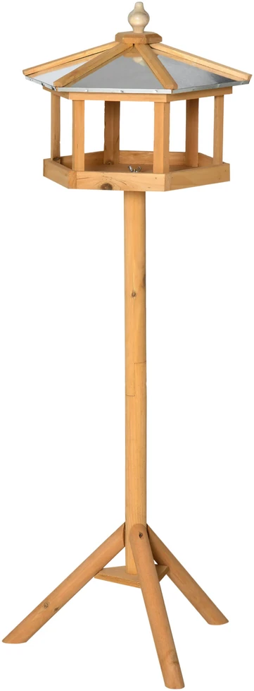 PawHut paukščių namelis, vila, lesykla su stovu ir cinkuotu stogu 113x40x40 cm