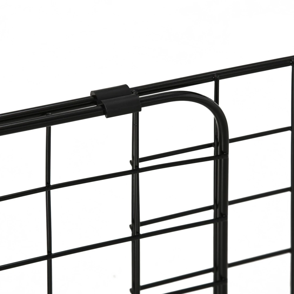 PawHut universalus reguliuojamas šunų apsauginis tinklelis automobiliui, bagažinės pertvara, metalinis, juodas (91-152) x 30 cm