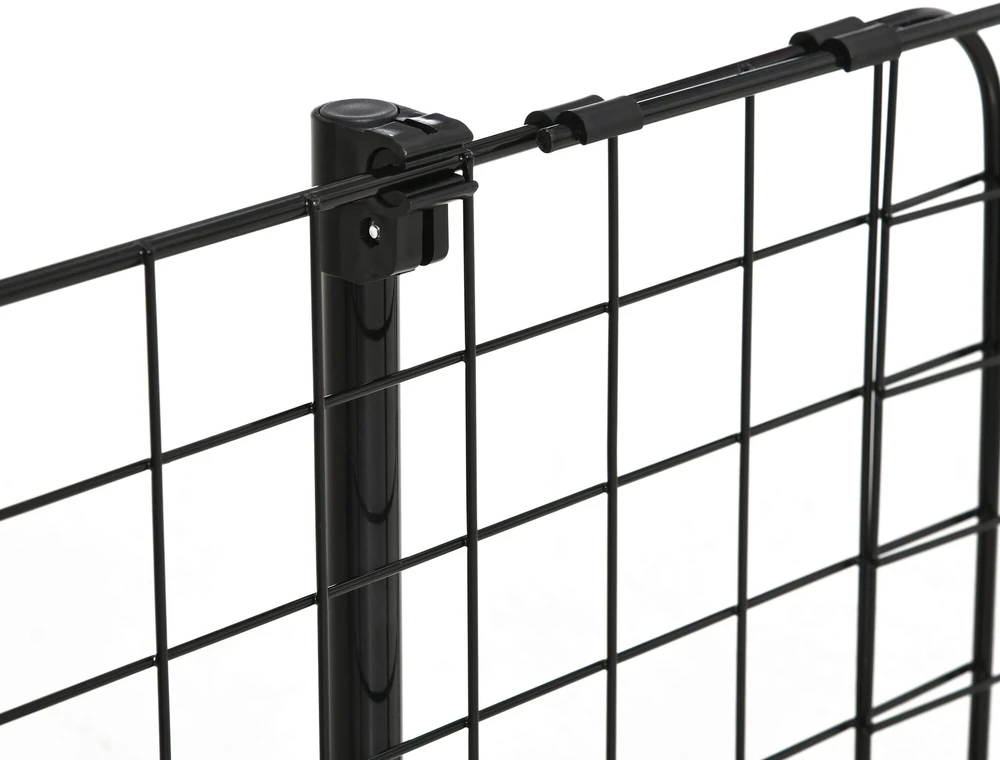 PawHut universalus reguliuojamas šunų apsauginis tinklelis automobiliui, bagažinės pertvara, metalinis, juodas (91-152) x 30 cm