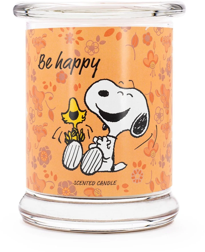 Peanuts Aromatinė žvakė 11.5x9.5 cm Oranžinė, parafino vaškas