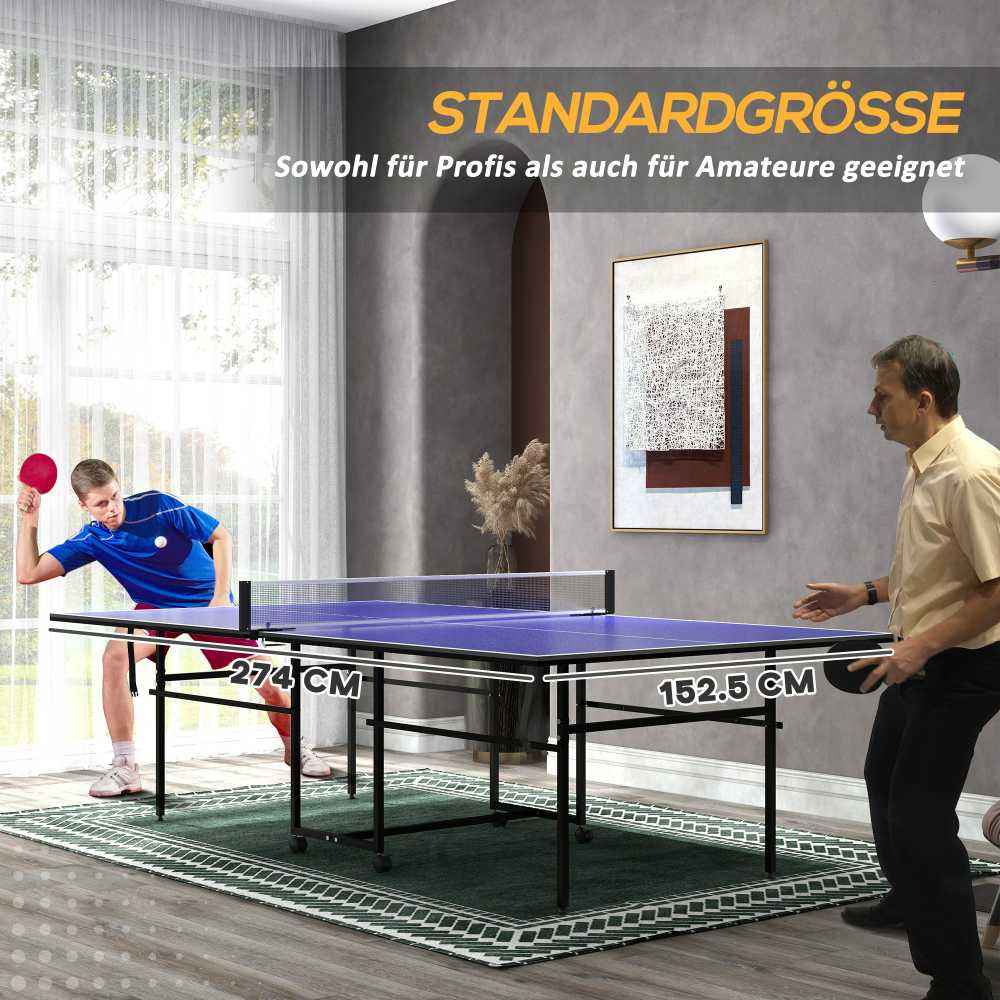 Sportnow Raketės ir kamuoliukai, lauko/vidaus, plienas, mėlyna, 274x152,5x75,5 cm
