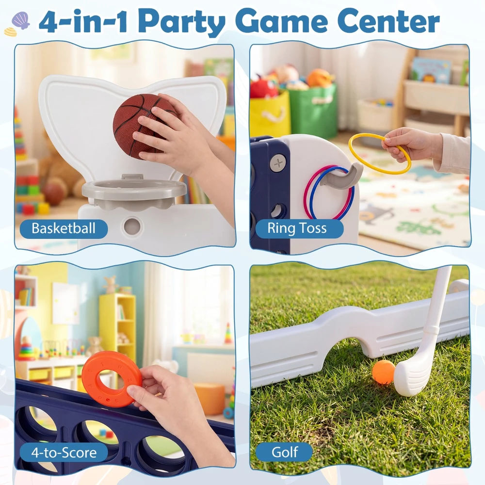 Promotions 4 viename milžiniškas Connect Four žaidimas 140x47x108 cm mėlyna/pilka/tamsiai mėlyna/rožinė