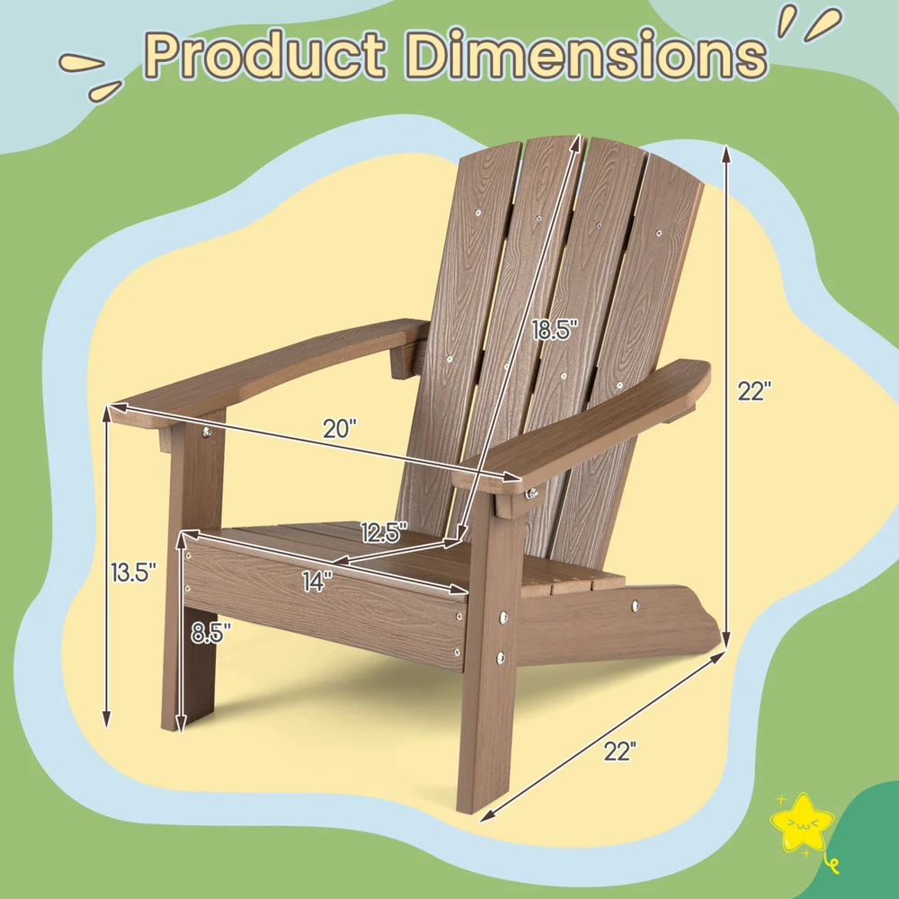 Promotions Adirondack Kėdė 53.3x52.1x63.5 cm Ruda HIPS medžiaga