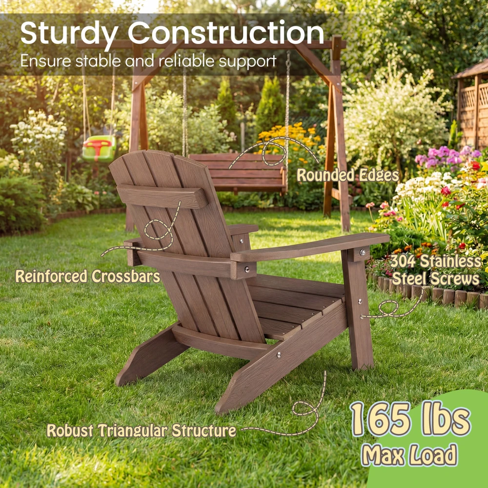 Promotions Adirondack Kėdė 53.3x52.1x63.5 cm Ruda HIPS medžiaga