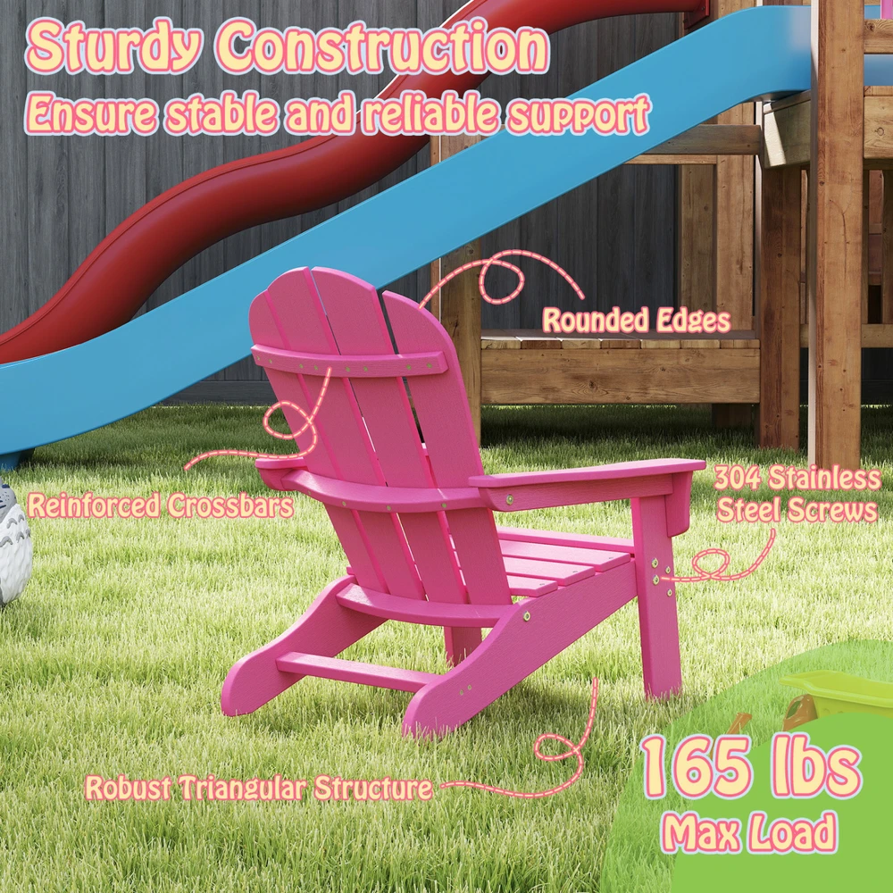 Promotions Adirondack Kėdė 53.3x52.1x63.5 cm Rožinė HIPS Medžiaga