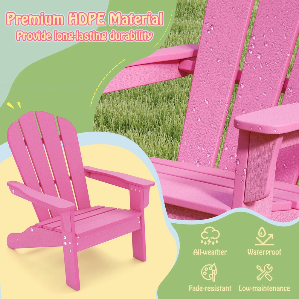 Promotions Adirondack Kėdė 53.3x52.1x63.5 cm Rožinė HIPS Medžiaga