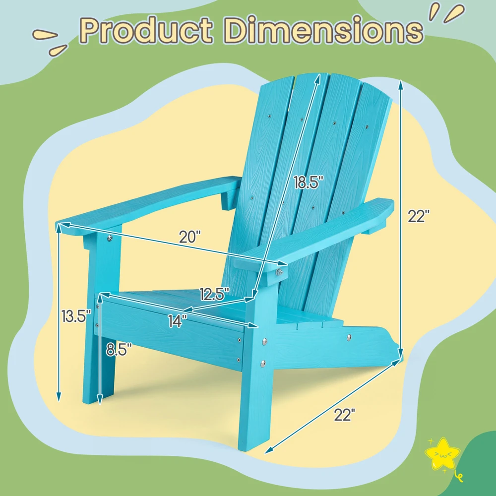 Promotions Adirondack Kėdė 53.3x52.1x63.5 cm Turkio spalvos