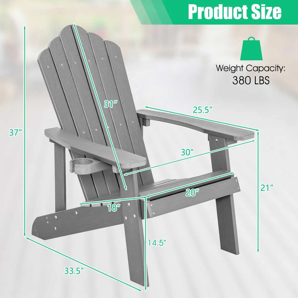 Promotions Adirondako kėdė, 85x77x94 cm, juoda
