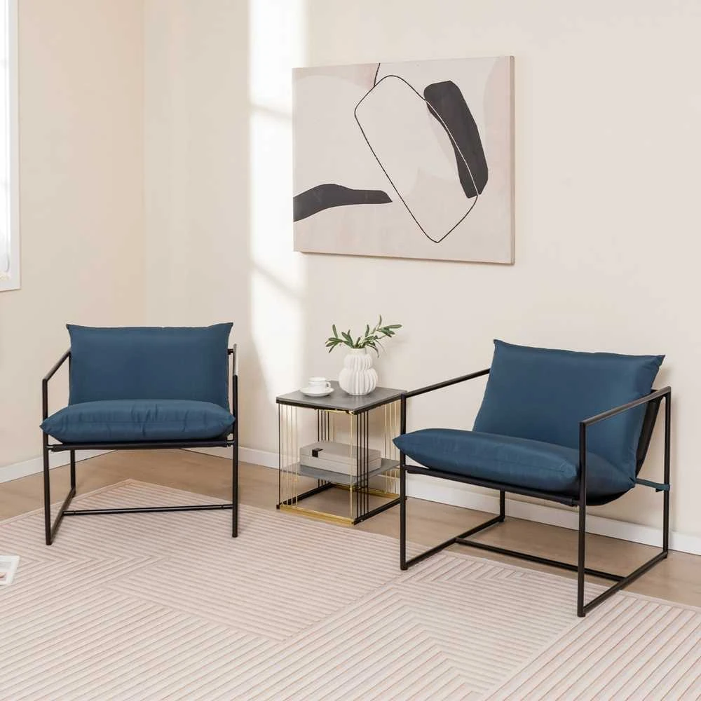 Promotions Akcentinė kėdė, 71,1x71,1x61 cm, tamsiai mėlyna
