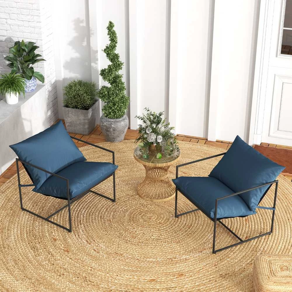 Promotions Akcentinė kėdė, 71,1x71,1x61 cm, tamsiai mėlyna