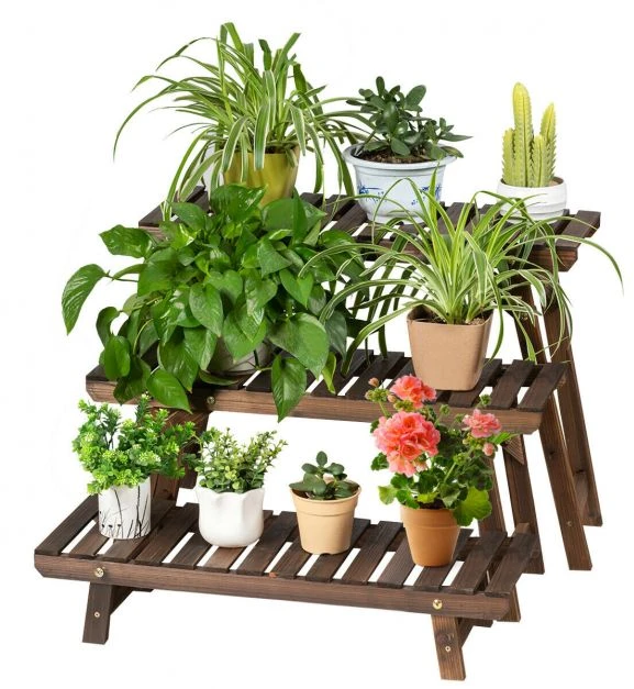 Promotions Augalų lentyna 3 aukštų 70x28x53 cm natūrali